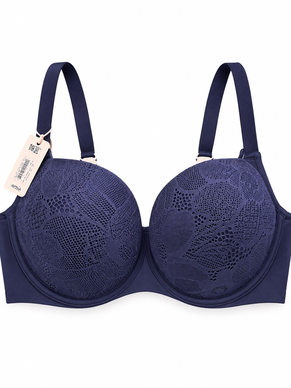 aerie Lace Molded Bra in Navy Blue